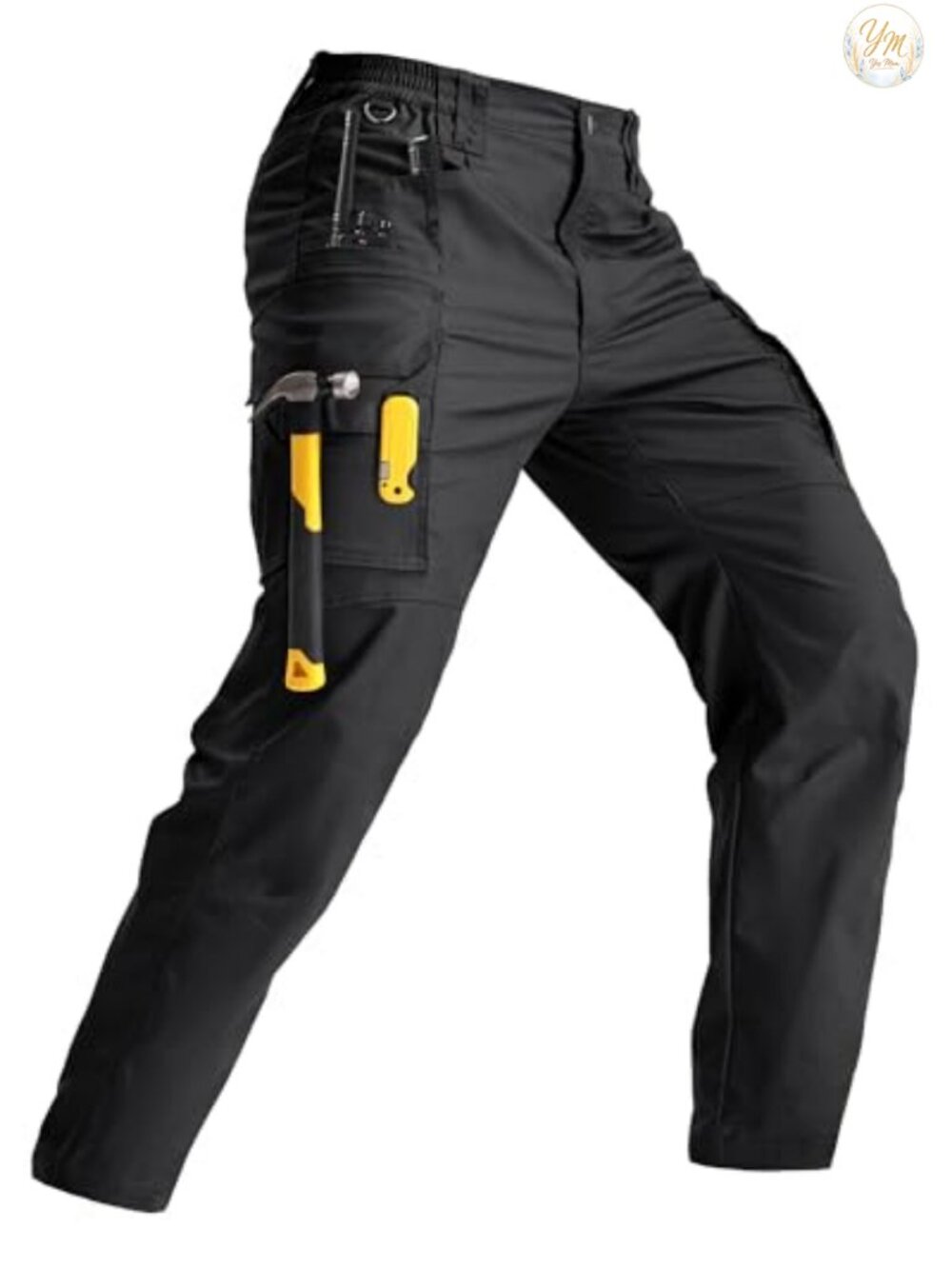 Men's Stretch Tactical Cargo Work Pants 9-Pocket Ripstop